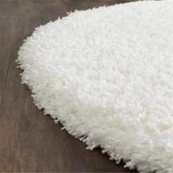 Safavieh SG151-1010-4R 4 x 4 ft. Round White California Shag Rug
