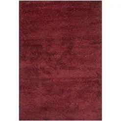 Safavieh SG151-4242-7 6 ft. 7 in. x 9 ft. 6 in. Medium Rectangle Maroon California Shag Rug