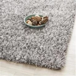 Safavieh SG531-8080-5 5 x 8 ft. Medium Rectangle Paris Shag & Flokati Grey & Grey Hand Tufted Rug