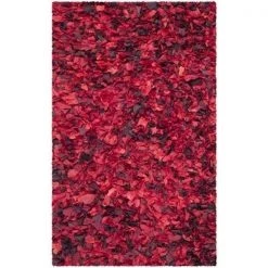 Safavieh SG951E-4 4 x 6 ft. Small Rectangle Red & Multicolor Shag & Flokati Rug