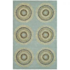 Safavieh SOH719C-4R 4 x 4 ft. Round Contemporary Soho Light Blue & Multi Color Hand Tufted Rug