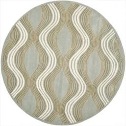 Safavieh WYD318A-7R 7 x 7 ft. Round Contemporary Wyndham Blue & Multi Hand Tufted Rug