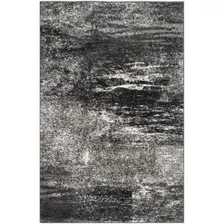Safavieh ADR112A-8 Adirondack Power Loomed Rectangle Rug; Silver - Black; 8 x 10 ft.