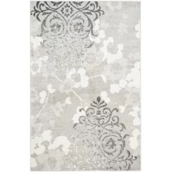 Safavieh ADR114B-24 Adirondack Power Loomed Rectangle Rug; Silver - Ivory; 2 ft. 6 in. x 4 ft.