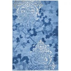 Safavieh ADR114F-3 Adirondack Power Loomed Rectangle Rug; Light Blue - Dark Blue; 3 x 5 ft.