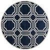 Safavieh AMT411P-5R Amherst Power Loomed Round Rug; Navy - Ivory; 5 x 5 ft. -Rugs&Mats Official Shop Unbeatablesale20Inc sfvh56517xx650xx9d34f0