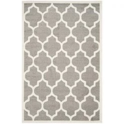 Safavieh AMT420R-10 Amherst Power Loomed Large Rectangle Rug; Dark Grey - Beige; 10 x 14 ft.