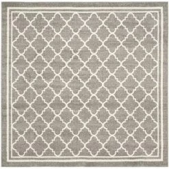 Safavieh AMT422R-5SQ Amherst Power Loomed Square Rug; Dark Grey - Beige; 5 x 5 ft.