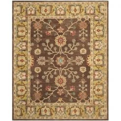 Safavieh AN562A-9 Anatolia Hand Tufted Rectangle Rug; Brown - Gold; 9 x 12 ft.