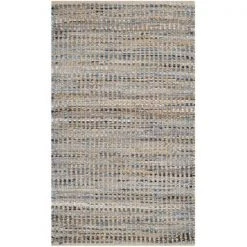 Safavieh CAP352A-2 Cape Cod Hand WOVEN Accent Rug; Natural - Blue; 2 x 3 ft.