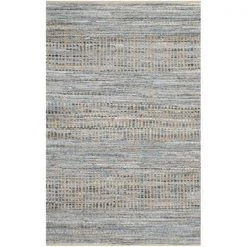 Safavieh CAP353A-6SQ Cape Cod Hand WOVEN Square Rug; Natural - Blue; 6 x 6 ft.