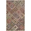 Safavieh CAP354B-6R Cape Cod Hand WOVEN Round Rug; Natural - Red; 6 x 6 ft.