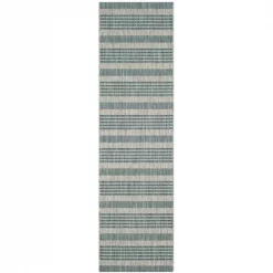 Safavieh CY8062-37212-28 Courtyard Power Loomed Runner Rug; Grey - Blue; 2 ft. 3 in. x 8 ft.
