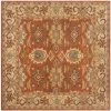 Safavieh HG734D-6SQ Heritage Hand Tufted Square Rug; Rust - Beige; 6 x 6 ft.