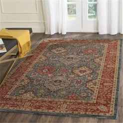 Safavieh MAH655C-6 Mahal Power Loomed Rectangle Rug; Navy - Red; 6 ft. 7 in. x 9 ft. 2 in.