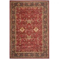 Safavieh MAH693F-8 Mahal Power Loomed Rectangle Rug; Red - Navy; 8 x 11 ft.