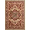 Safavieh MAH698A-6 Mahal Power Loomed Rectangle Rug; Red - Natural; 6 ft. 7 in. x 9 ft. 2 in.