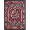 Safavieh MNC207C-3 Monaco Power Loomed Rectangle Rug; Red - Turquoise; 3 x 5 ft. -Rugs&Mats Official Shop Unbeatablesale20Inc sfvh64472xx650xxebc1c1
