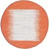 Safavieh MTK711C-6R Montauk Hand Woven Round Rug; Ivory - Orange; 6 x 6 ft.