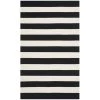 Safavieh MTK712D-5 Montauk Hand Woven Medium Rectangle Rug; Black - White; 5 x 8 ft. -Rugs&Mats Official Shop Unbeatablesale20Inc sfvh65115xx650xx7e0893