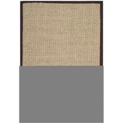 Safavieh NF114K-6R Natural Fiber Power Loomed Round Rug; Natural - Dark Brown; 6 x 6 ft.