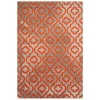 Safavieh PRL7734F-7R Porcello Power Loomed Round Rug; Light Grey - Orange; 6 ft. 7 in. x 6 ft. 7 in.