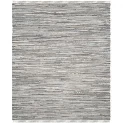 Safavieh RAR121A-8 Rag Rug Hand Woven Large Rectangle Rug; Grey - Multi; 8 x 10 ft.