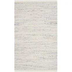 Safavieh RAR121G-3 Rag Rug Hand Woven Small Rectangle Rug; White - Multi; 3 x 5 ft.