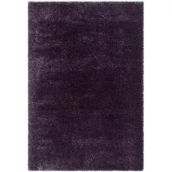 Safavieh SGC720L-5 Charlotte Shag Power Loomed Medium Rectangle Rug; Lavander; 5 ft. 1 in. x 7 ft. 6 in.