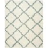 Safavieh SGD257J-8 Dallas Shag Power Loomed Rectangle Rug; Ivory - Light Blue; 8 x 10 ft.