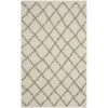 Safavieh SGD258F-6 Dallas Shag Power Loomed Rectangle Rug; Ivory - Grey; 6 x 9 ft. -Rugs&Mats Official Shop Unbeatablesale20Inc sfvh67706xx650xxc3cce1
