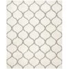 Safavieh SGH280A-8 Hudson Shag Power Loomed Rectangle Rug; Ivory - Grey; 8 x 10 ft. -Rugs&Mats Official Shop Unbeatablesale20Inc sfvh67713xx650xxba64b9