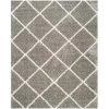 Safavieh SGH281B-8 Hudson Shag Power Loomed Rectangle Rug; Grey - Ivory; 8 x 10 ft. -Rugs&Mats Official Shop Unbeatablesale20Inc sfvh67728xx650xxafc548