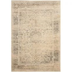 Safavieh VTG113-660-8R Vintage Power Loomed Round Rug; Warm Beige; 8 x 8 ft.