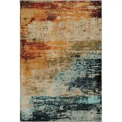 Sphinx By Oriental Weavers Oriental Weavers Sedona 6365A 4x6 Rectangle - Blue/ Red-Nylon/PolyP