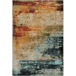 Sphinx By Oriental Weavers Oriental Weavers Sedona 6365A 6x9 Rectangle - Blue/ Red-Nylon/PolyP