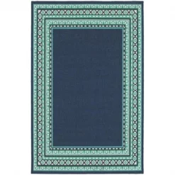 Sphinx By Oriental Weavers Oriental Weavers Meridian 9650B 2x3 Rectangle - Navy/ Green-Polypropylene