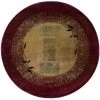 Sphinx By Oriental Weavers Oriental Weavers Generations 544X1 8' Round Round - Red/ Beige-Polypropylene -Rugs&Mats Official Shop Unbeatablesale20Inc sphx1360xx650xx284cc2