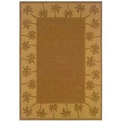 Sphinx By Oriental Weavers Oriental Weavers Lanai 606M7 5x8 Rectangle - Tan/ Beige-Polypropylene