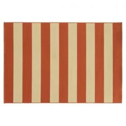 Sphinx By Oriental Weavers Oriental Weavers Riviera 4768B 2x4 Rectangle - Orange/ Ivory-Polypropylene