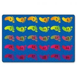 Flagship Carpets FCICE19322W Easy Care Counting Feet Rug; 72 x 48 in.