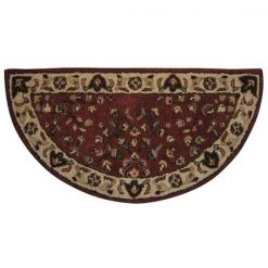 Uniflame R-2000 RED WITH BEIGE HAND-TUFTED 100% WOOL HEARTH RUG