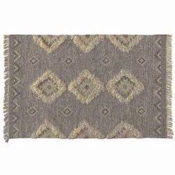 Baxton Studio Avia Modern and Contemporary Black and Ivory Handwoven Wool Area Rug