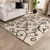Baxton Studio Trellis Modern and Contemporary Ivory and Black Hand-Tufted Wool Blend Area Rug -Rugs&Mats Official Shop Wholesale20Interiors20Inc 11828xx3xxd858e2
