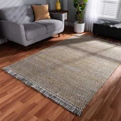 Baxton Studio Nurten Modern and Contemporary Yellow and Grey Handwoven Hemp Blend Area Rug -Rugs&Mats Official Shop Wholesale20Interiors20Inc 11837xx3xx00bce1 1