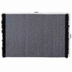 Baxton Studio Dalston Modern and Contemporary Dark Grey and Black Handwoven Wool Blend Area Rug -Rugs&Mats Official Shop Wholesale20Interiors20Inc 11862xx4xxe5cd58