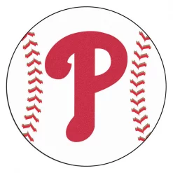 Fanmats Phillies Baseball Mat, 27" Dia.