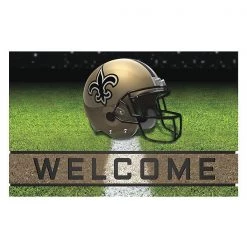 Fanmats New Orleans Saints Door Mat, Crumb Rubber
