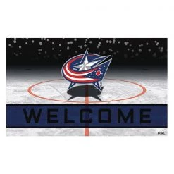 Fanmats Columbus Blue Jackets Door Mat, Rubber
