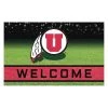 Fanmats University of Utah Door Mat, Crumb Rubber